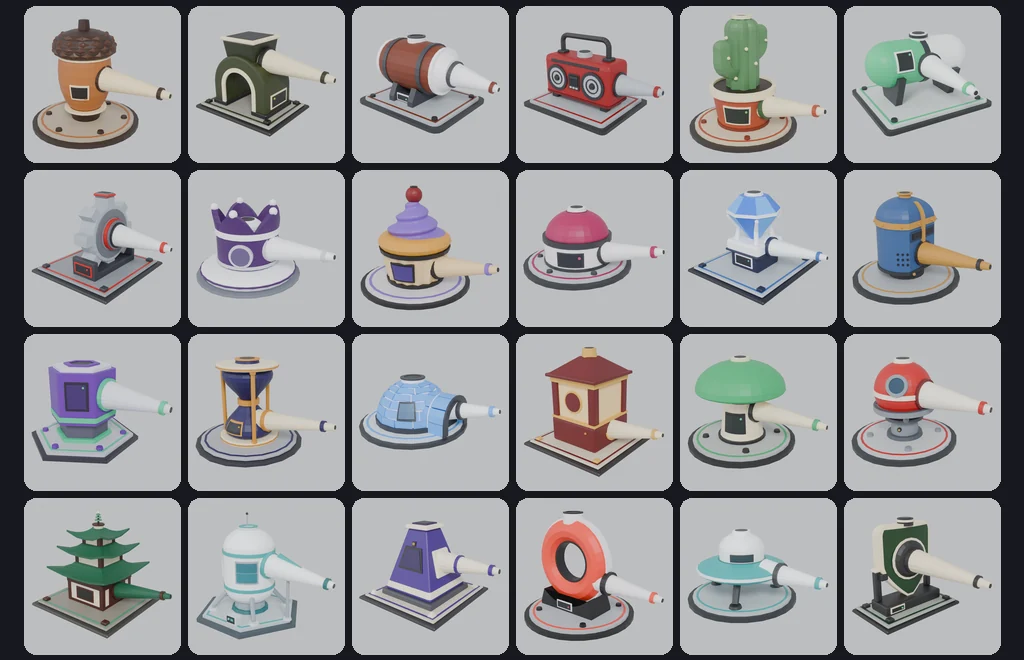 Thumbnails of the tycoon dropper packs on the Roblox Creator Store